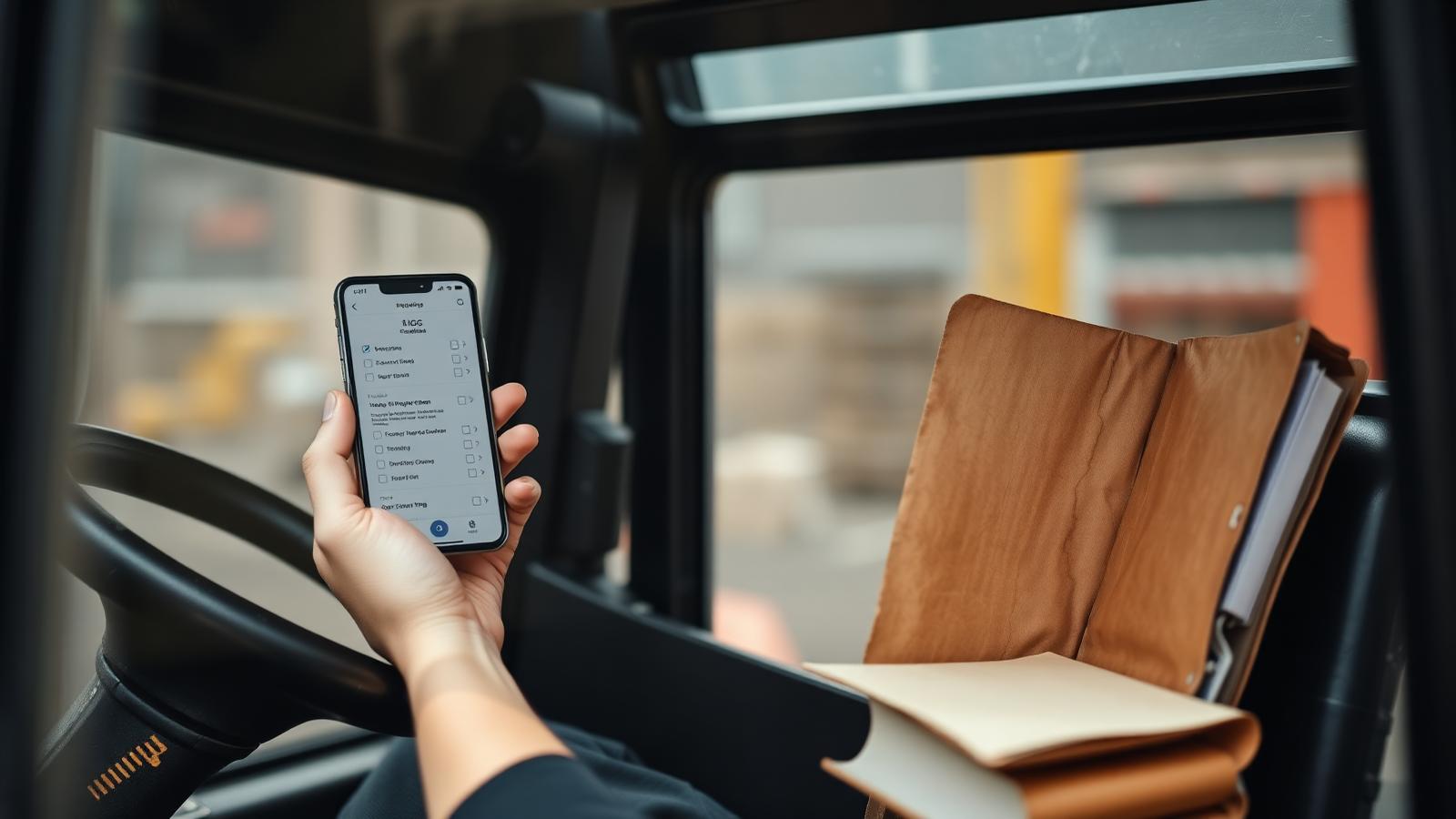 Digital kontrollbok for gaffeltruck